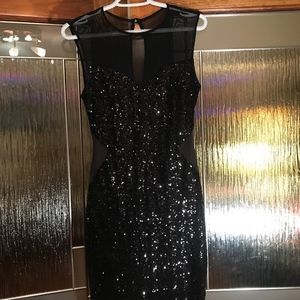 Black sequin formal dress size S